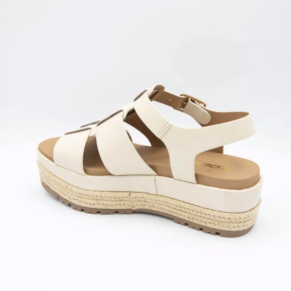 COPY - Soda Shoes McLean Fisherman Platform Sandals for Women in Bone Off White - Picture 5 of 5